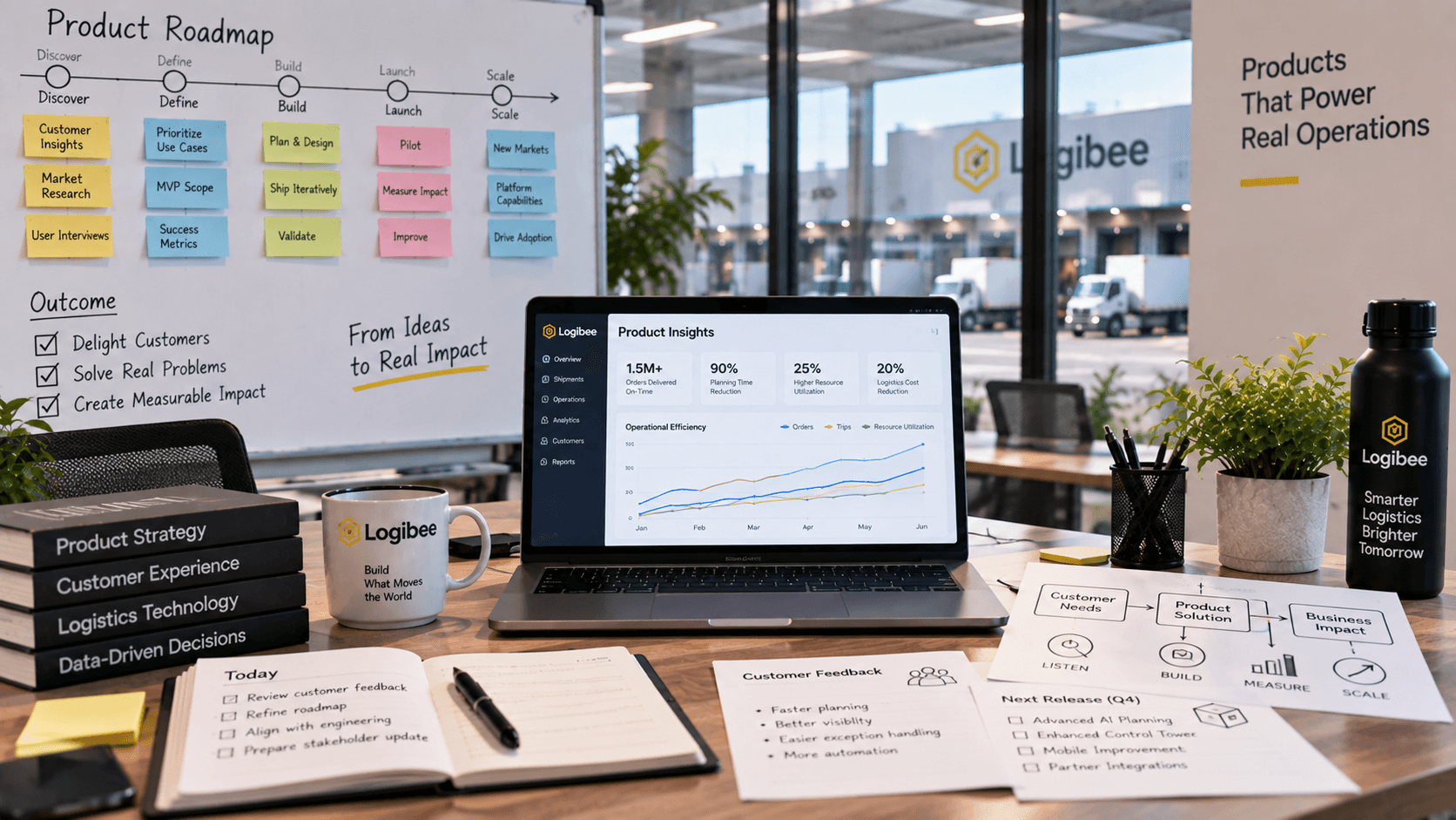 Enterprise product positioning and content planning workspace